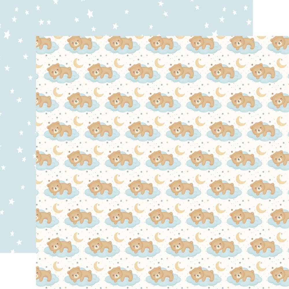 CARTA BELLA CARTA BELLA LITTLE LULLABIES BABY BOY SLEEPY BABY BEAR 12x12 CARDSTOCK