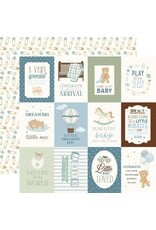 CARTA BELLA CARTA BELLA LITTLE LULLABIES BABY BOY 3x4 JOURNALING CARDS 12x12 CARDSTOCK