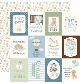 CARTA BELLA CARTA BELLA LITTLE LULLABIES BABY BOY 3x4 JOURNALING CARDS 12x12 CARDSTOCK