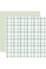 CARTA BELLA CARTA BELLA LITTLE LULLABIES BABY BOY PERFECT BOY PLAID 12x12 CARDSTOCK