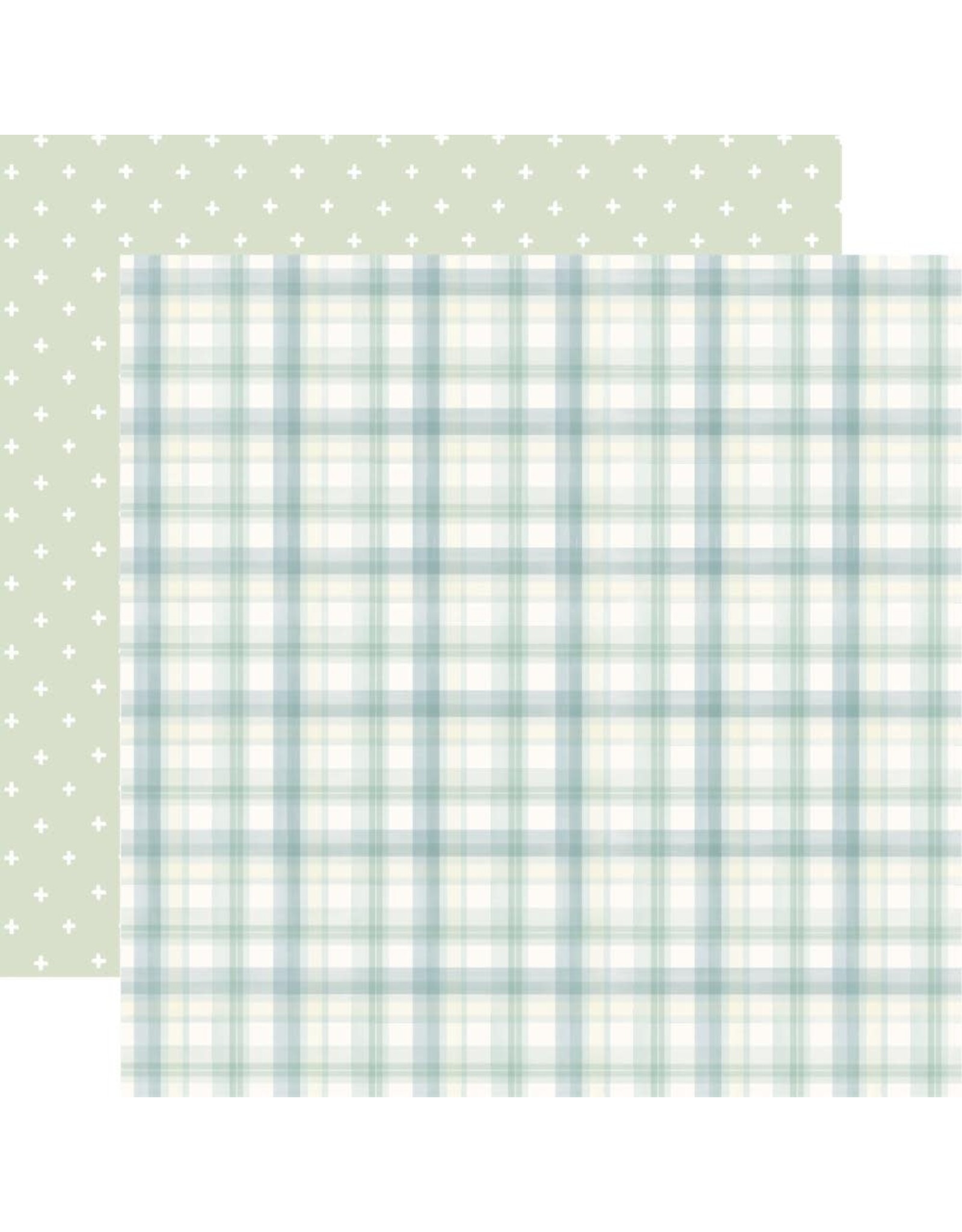 CARTA BELLA CARTA BELLA LITTLE LULLABIES BABY BOY PERFECT BOY PLAID 12x12 CARDSTOCK