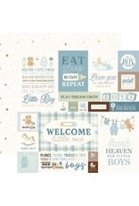 CARTA BELLA CARTA BELLA LITTLE LULLABIES BABY BOY BABY BOY JOURNALING CARDS 12x12 CARDSTOCK