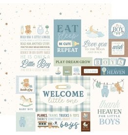 CARTA BELLA CARTA BELLA LITTLE LULLABIES BABY BOY BABY BOY JOURNALING CARDS 12x12 CARDSTOCK