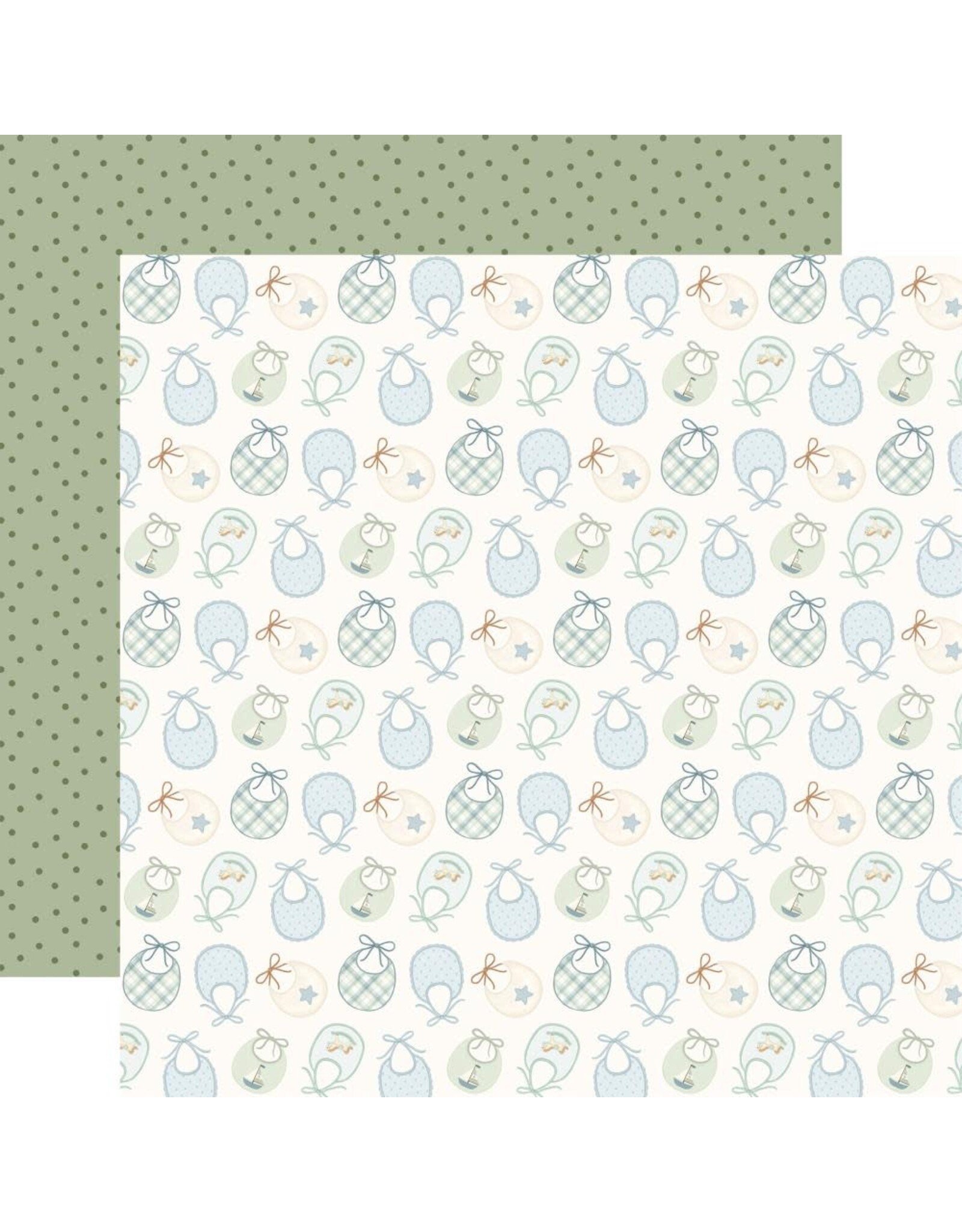 CARTA BELLA CARTA BELLA LITTLE LULLABIES BABY BOY BUNDLE OF JOY BIBS 12x12 CARDSTOCK