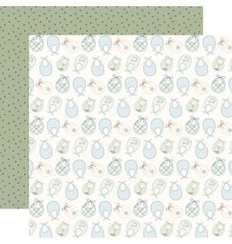 CARTA BELLA CARTA BELLA LITTLE LULLABIES BABY BOY BUNDLE OF JOY BIBS 12x12 CARDSTOCK