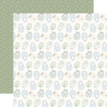 CARTA BELLA CARTA BELLA LITTLE LULLABIES BABY BOY BUNDLE OF JOY BIBS 12x12 CARDSTOCK