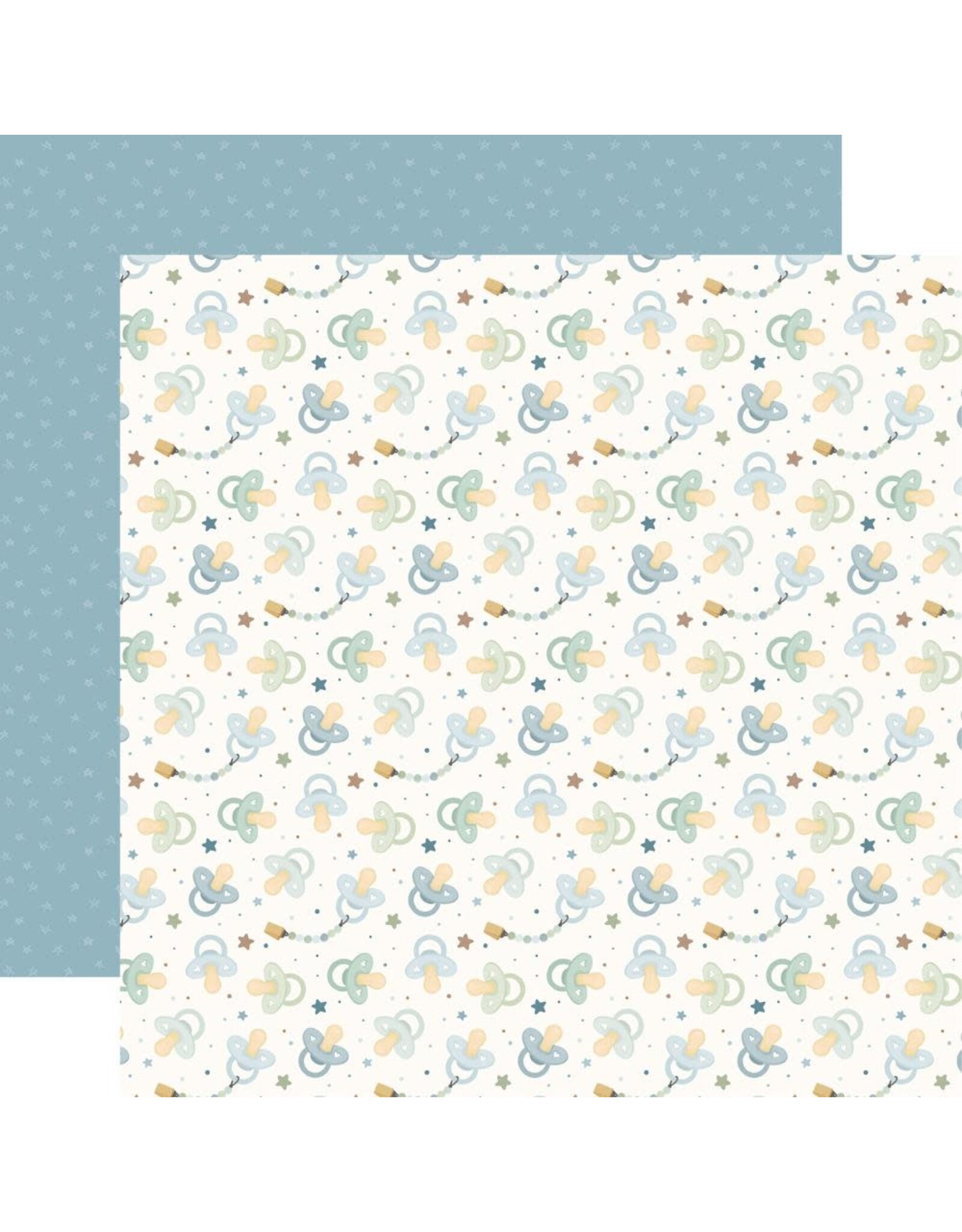 CARTA BELLA CARTA BELLA LITTLE LULLABIES BABY BOY SWEET PACIFIERS 12x12 CARDSTOCK