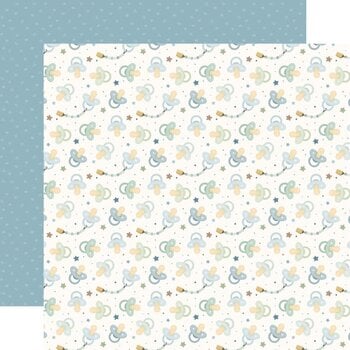 CARTA BELLA CARTA BELLA LITTLE LULLABIES BABY BOY SWEET PACIFIERS 12x12 CARDSTOCK