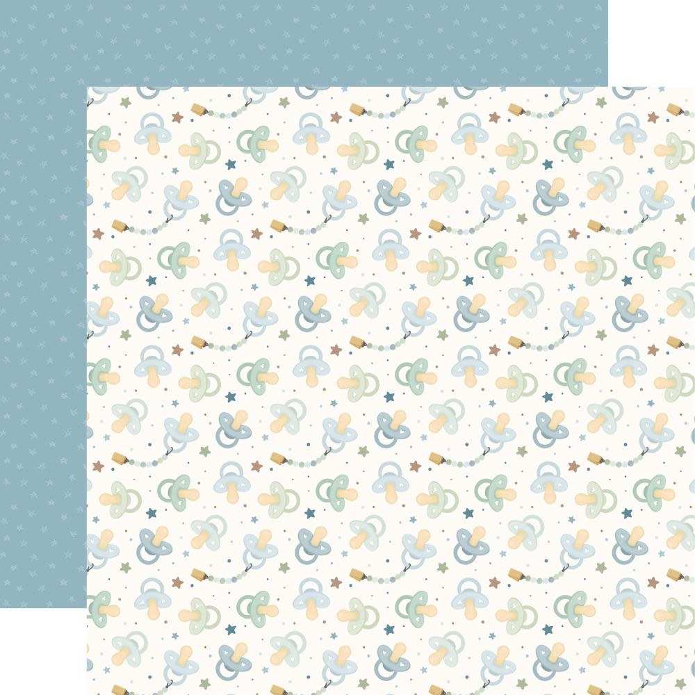 CARTA BELLA CARTA BELLA LITTLE LULLABIES BABY BOY SWEET PACIFIERS 12x12 CARDSTOCK