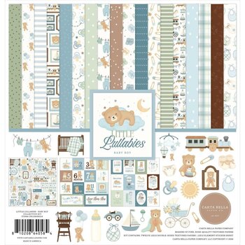CARTA BELLA CARTA BELLA LITTLE LULLABIES BABY BOY 12x12 COLLECTION KIT
