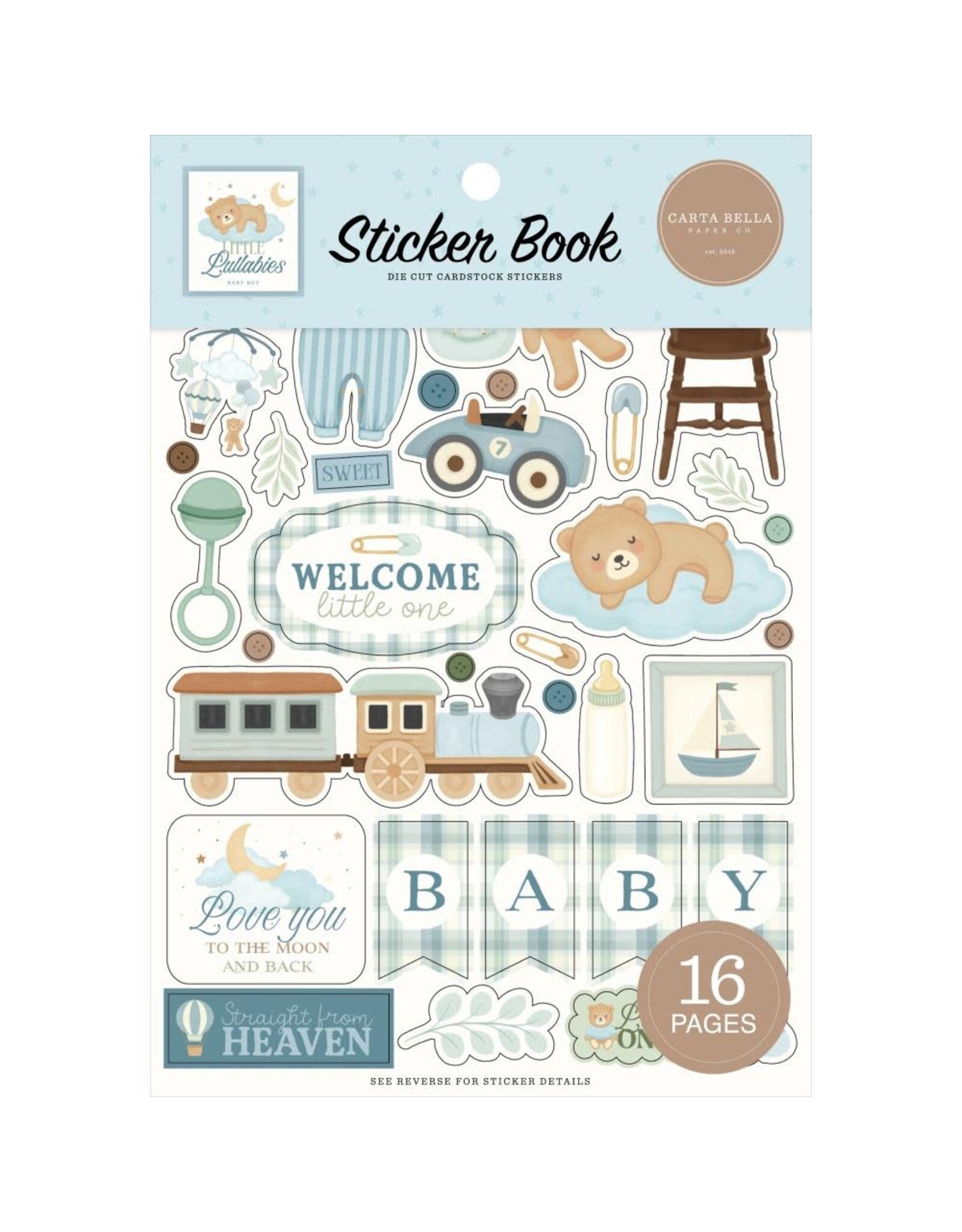 CARTA BELLA CARTA BELLA LITTLE LULLABIES BABY BOY STICKER BOOK