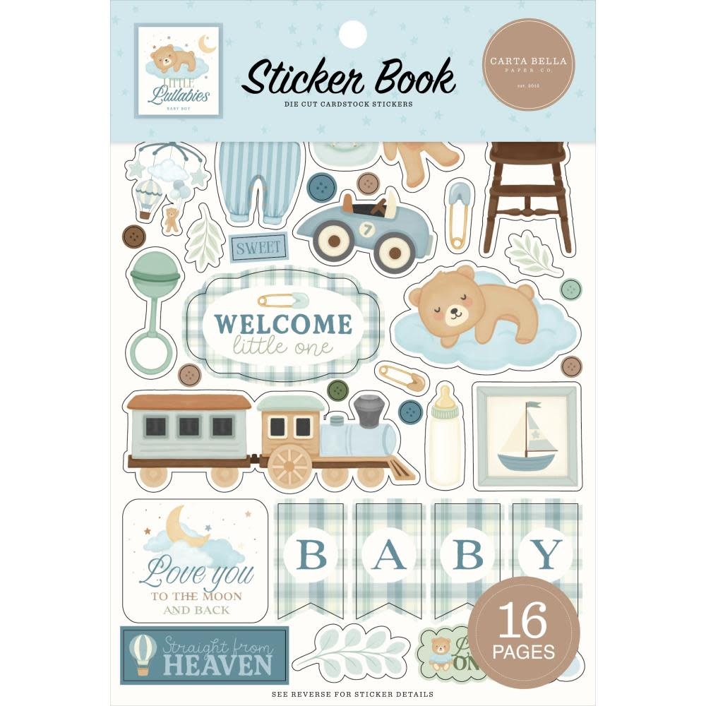 CARTA BELLA CARTA BELLA LITTLE LULLABIES BABY BOY STICKER BOOK