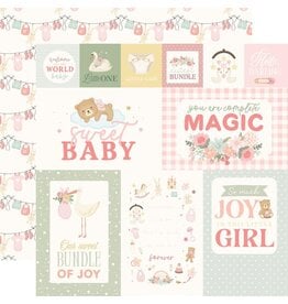 CARTA BELLA CARTA BELLA LITTLE LULLABIES BABY GIRL MULTI JOURNALING CARDS 12x12 CARDSTOCK