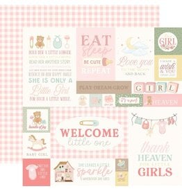 CARTA BELLA CARTA BELLA LITTLE LULLABIES BABY GIRL BABY GIRL JOURNALING CARDS 12x12 CARDSTOCK