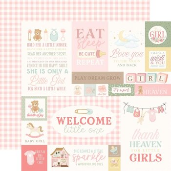 CARTA BELLA CARTA BELLA LITTLE LULLABIES BABY GIRL BABY GIRL JOURNALING CARDS 12x12 CARDSTOCK