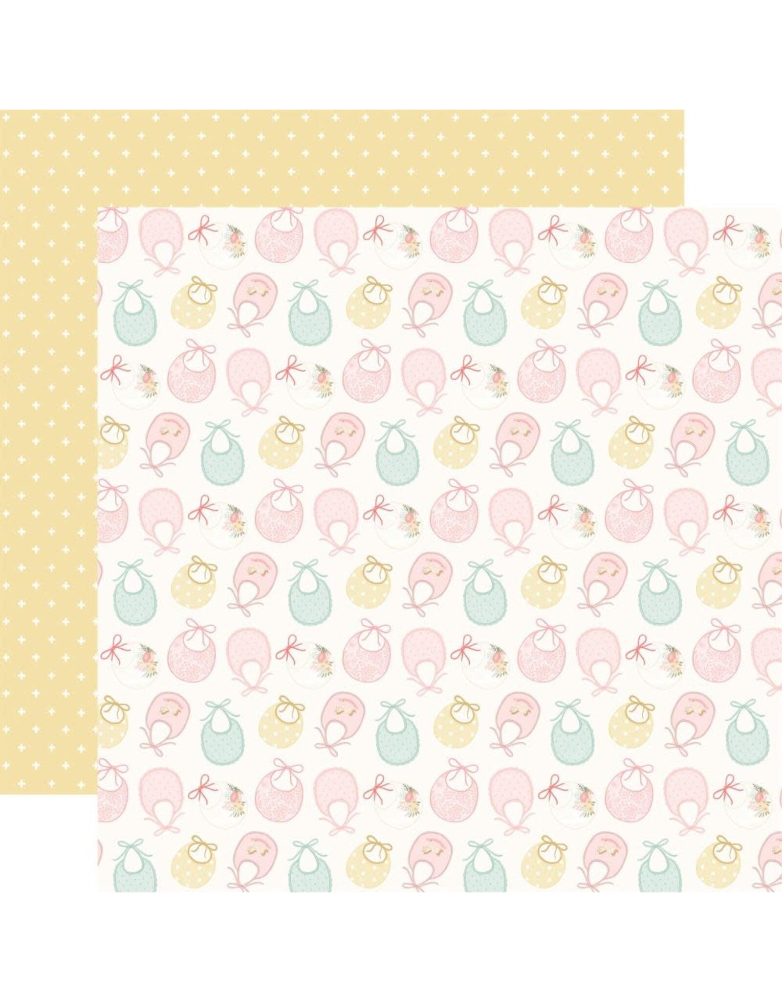 CARTA BELLA CARTA BELLA LITTLE LULLABIES BABY GIRL SWEET GIRL BIBS 12x12 CARDSTOCK