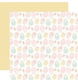 CARTA BELLA CARTA BELLA LITTLE LULLABIES BABY GIRL SWEET GIRL BIBS 12x12 CARDSTOCK