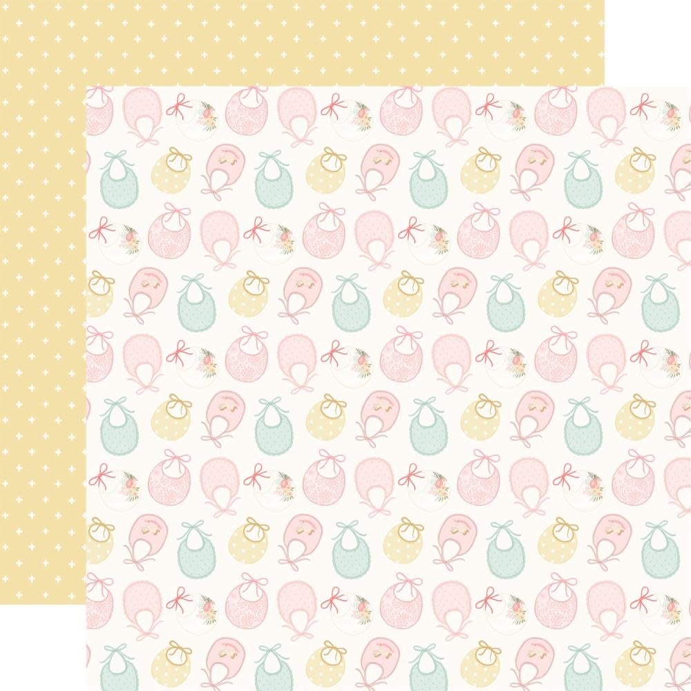 CARTA BELLA CARTA BELLA LITTLE LULLABIES BABY GIRL SWEET GIRL BIBS 12x12 CARDSTOCK