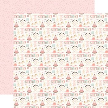 CARTA BELLA CARTA BELLA LITTLE LULLABIES BABY GIRL A LITTLE GIRL'S TOYS 12x12 CARDSTOCK