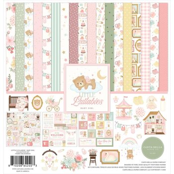 CARTA BELLA CARTA BELLA LITTLE LULLABIES BABY GIRL 12x12 COLLECTION KIT