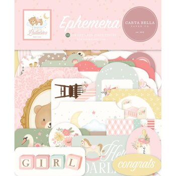 CARTA BELLA CARTA BELLA LITTLE LULLABIES BABY GIRL EPHEMERA DIE CUTS