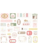 CARTA BELLA CARTA BELLA LITTLE LULLABIES BABY GIRL EPHEMERA DIE CUTS