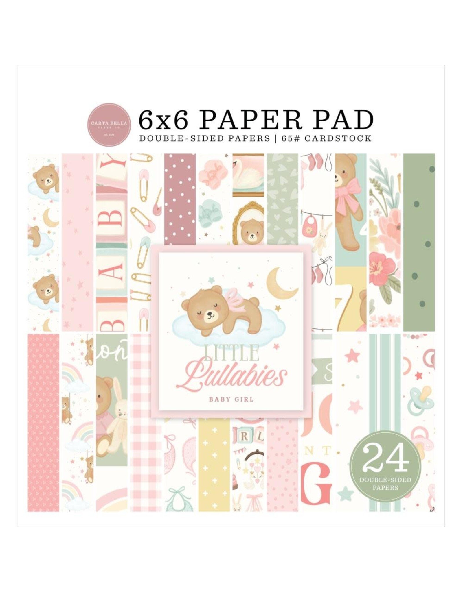 CARTA BELLA CARTA BELLA LITTLE LULLABIES BABY GIRL 6x6 PAPER PAD