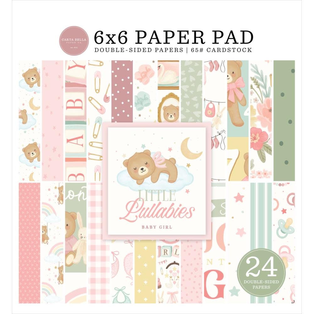 CARTA BELLA CARTA BELLA LITTLE LULLABIES BABY GIRL 6x6 PAPER PAD