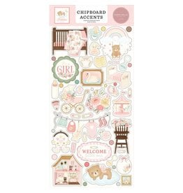 CARTA BELLA CARTA BELLA LITTLE LULLABIES BABY GIRL 6x13 CHIPBOARD ACCENTS
