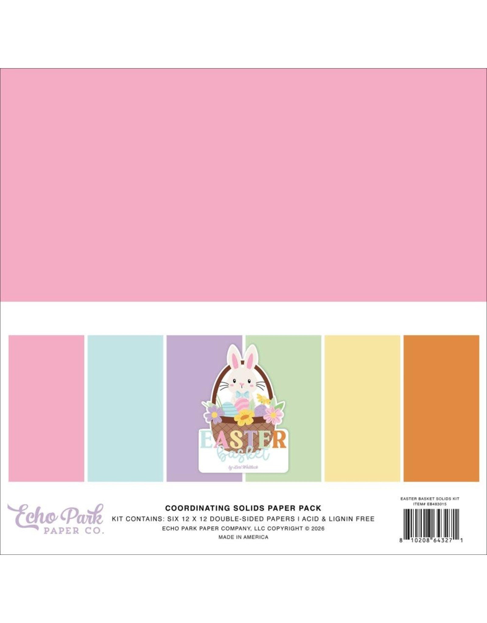 ECHO PARK PAPER ECHO PARK EASTER BASKET 12x12 SOLIDS COLLECTION KIT