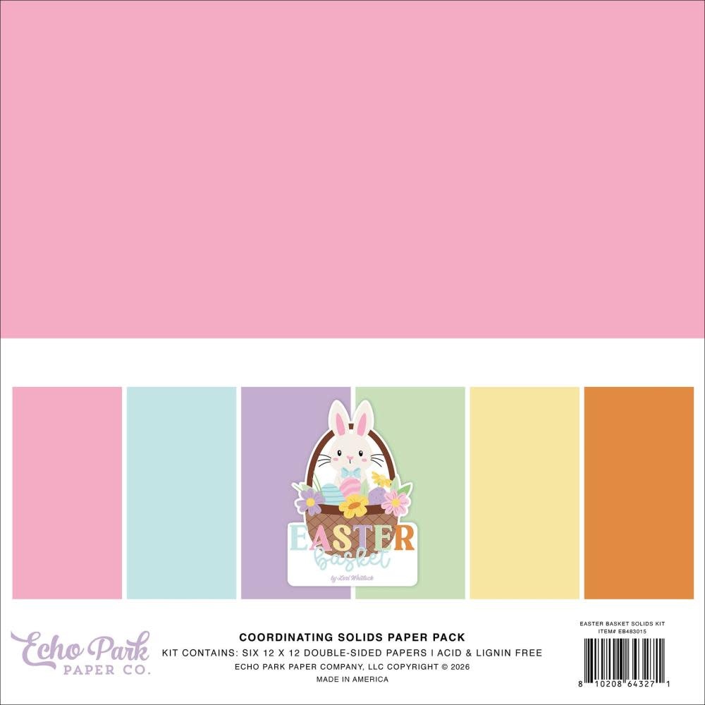ECHO PARK PAPER ECHO PARK EASTER BASKET 12x12 SOLIDS COLLECTION KIT