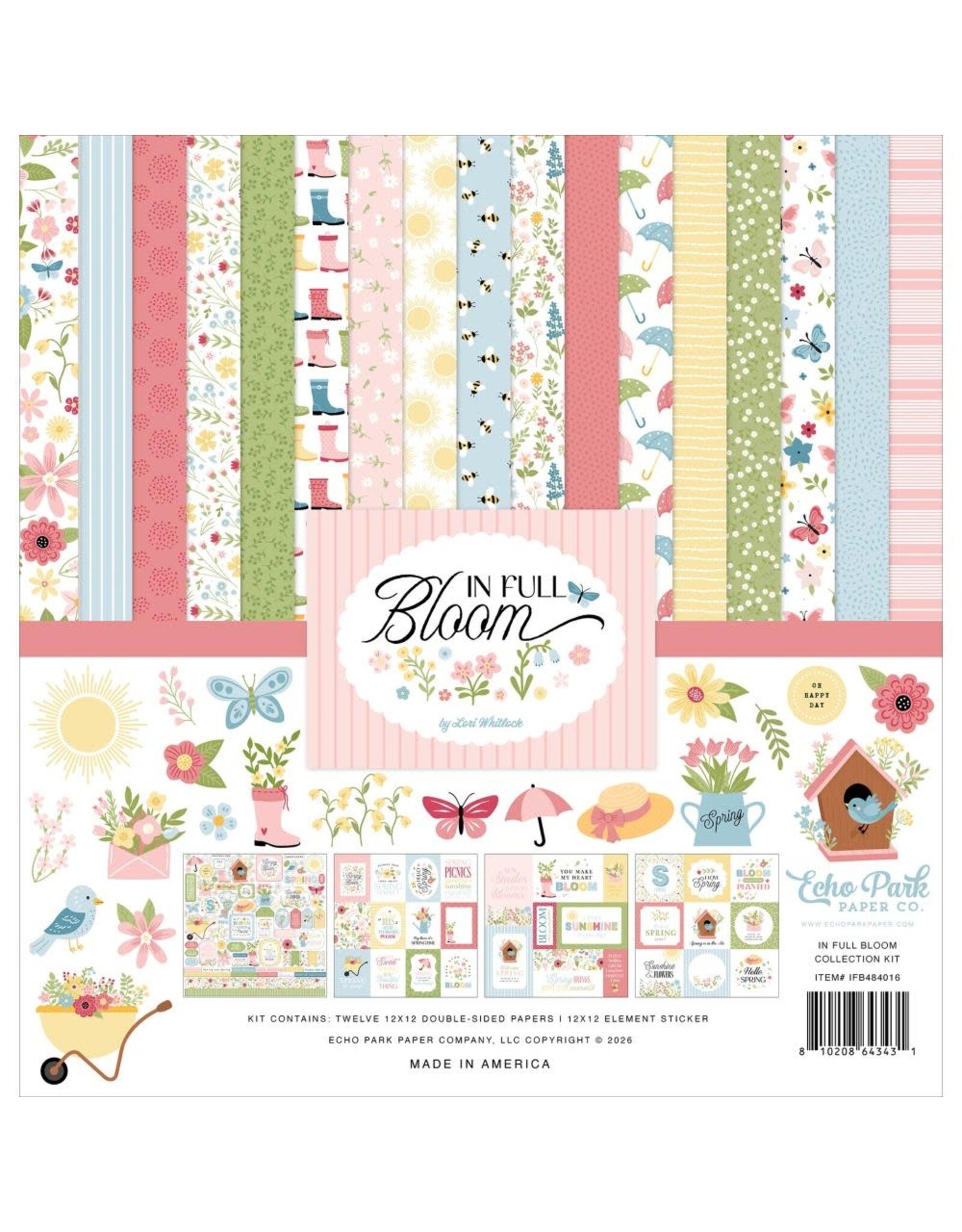 ECHO PARK PAPER ECHO PARK IN FULL BLOOM 12x12 COLLECTION KIT
