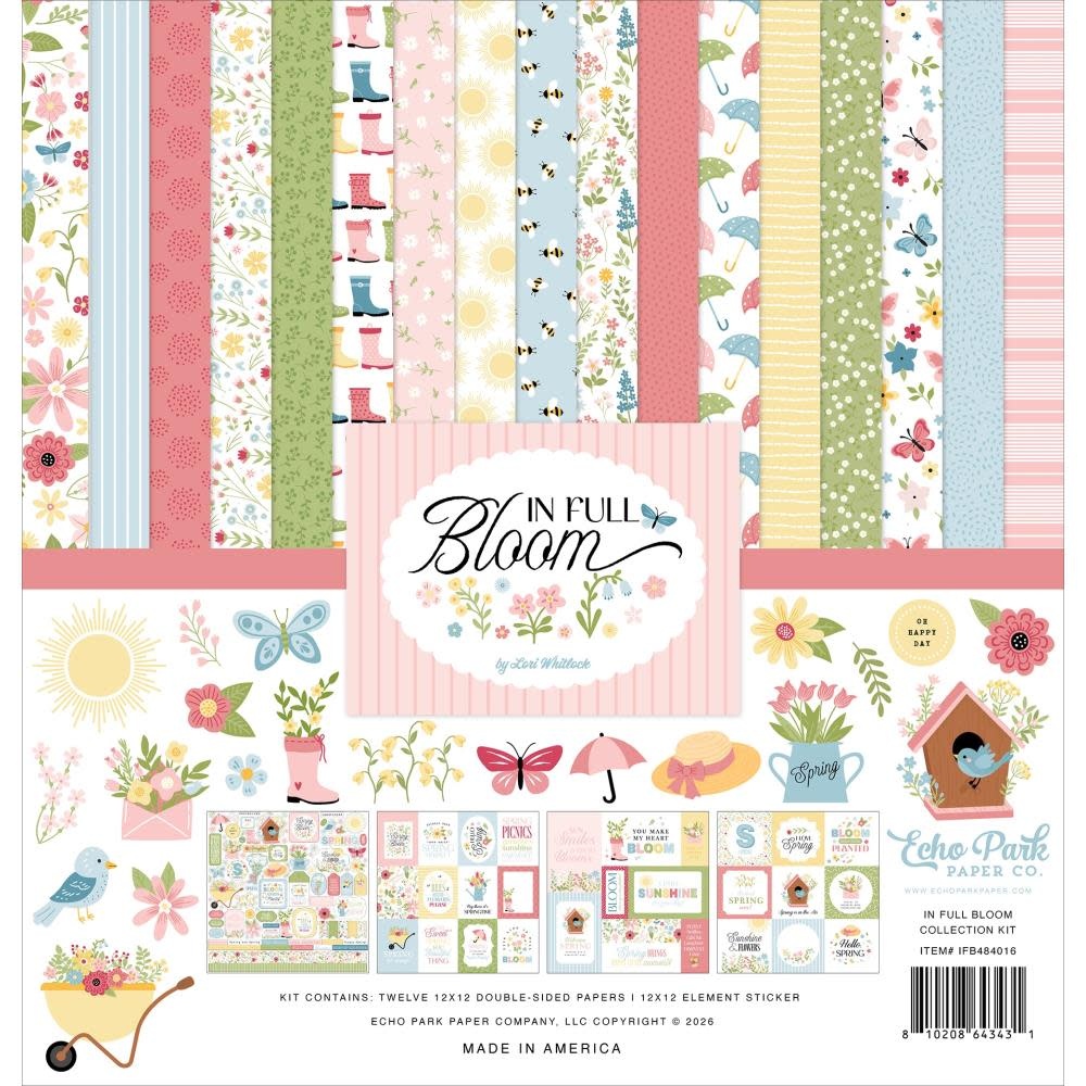 ECHO PARK PAPER ECHO PARK IN FULL BLOOM 12x12 COLLECTION KIT