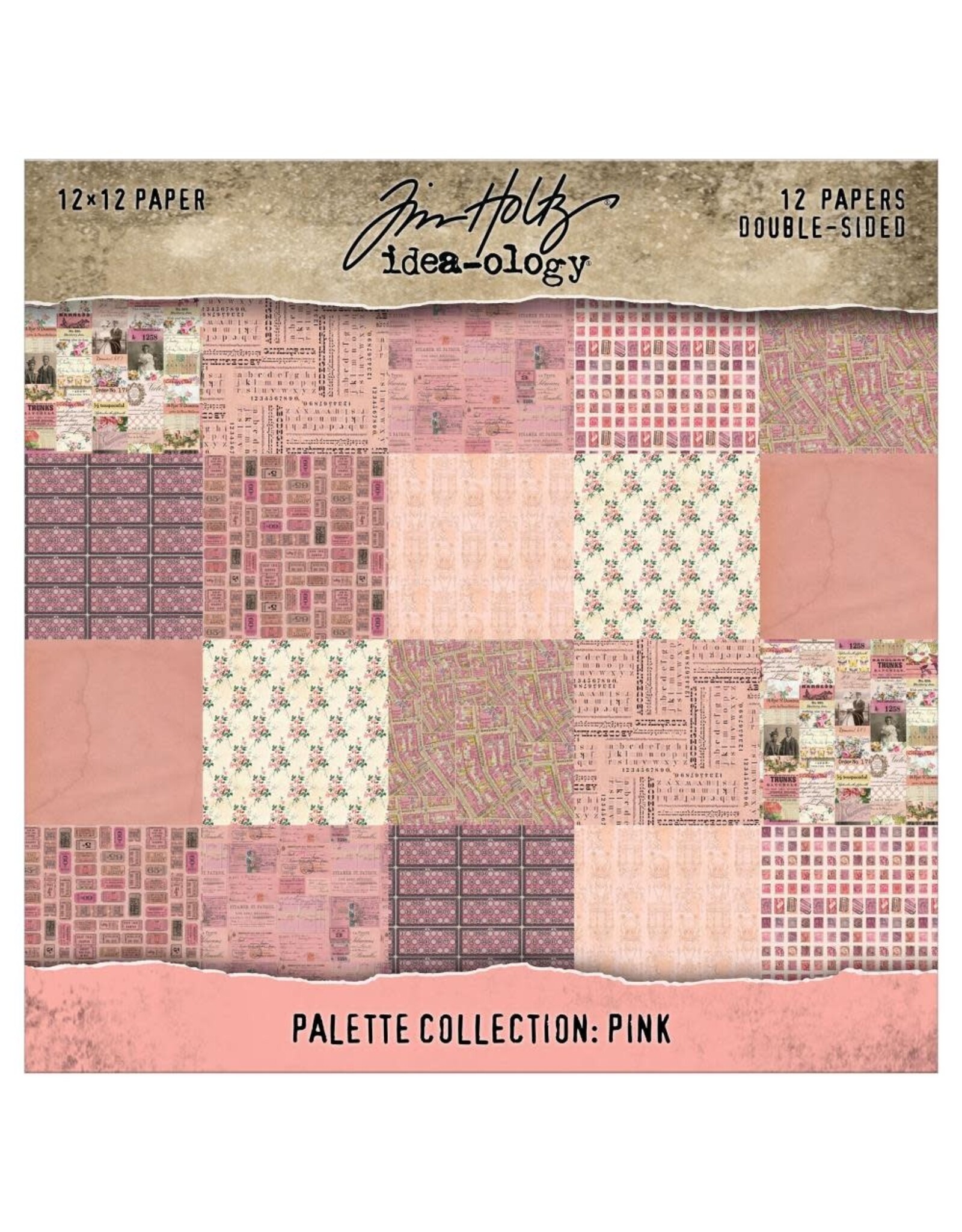 ADVANTUS TIM HOLTZ IDEA-OLOGY PALETTE COLLECTION PINK 12x12 DOUBLE SIDED CARDSTOCK