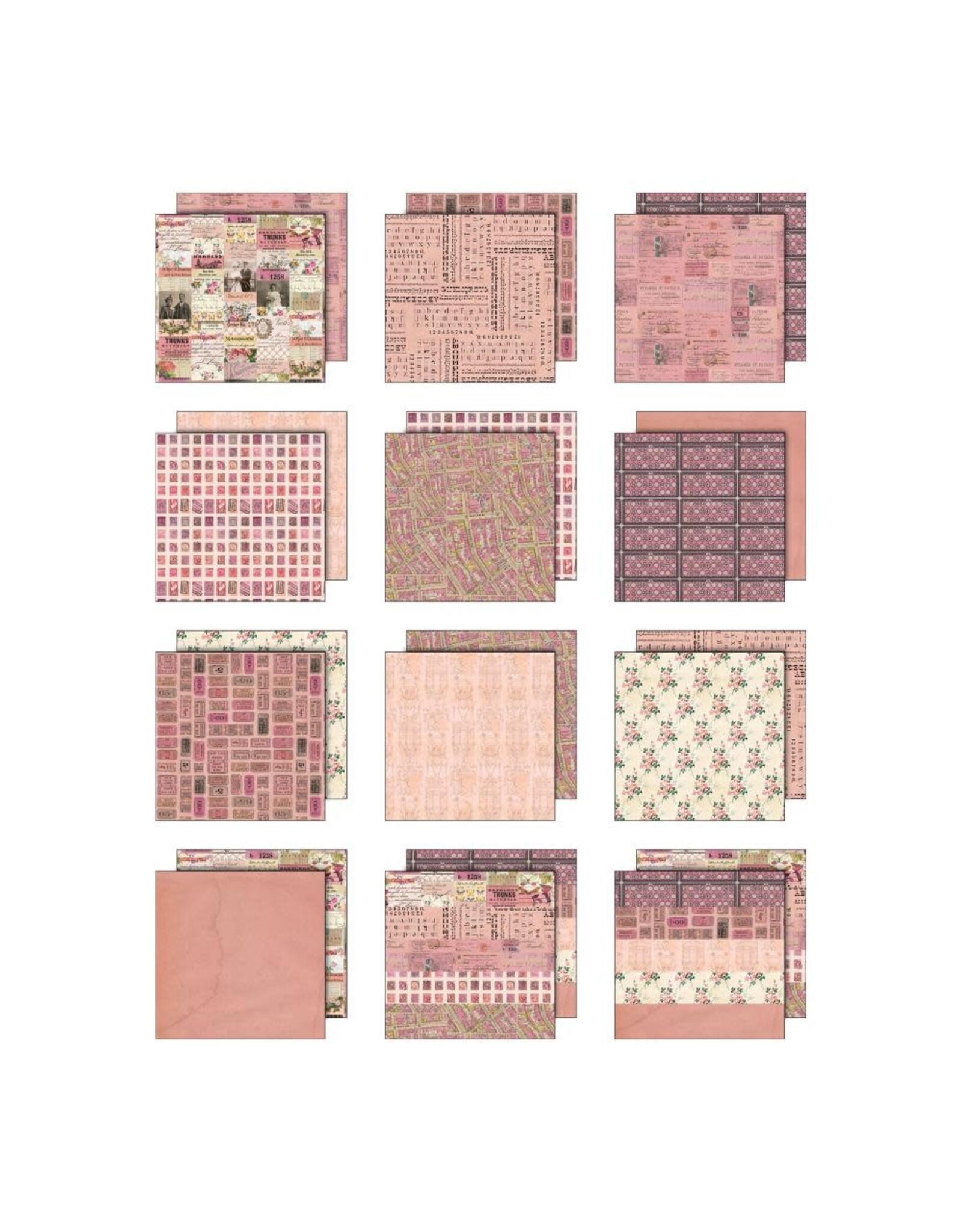 ADVANTUS TIM HOLTZ IDEA-OLOGY PALETTE COLLECTION PINK 12x12 DOUBLE SIDED CARDSTOCK