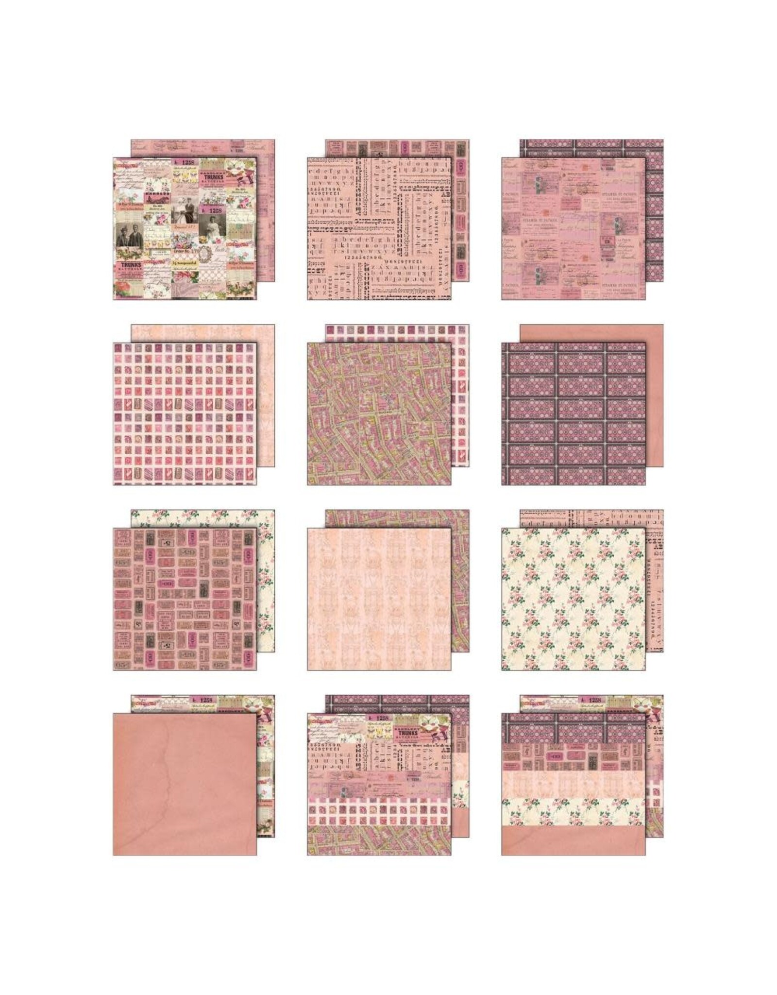 ADVANTUS TIM HOLTZ IDEA-OLOGY PALETTE COLLECTION PINK 8x8 DOUBLE SIDED CARDSTOCK