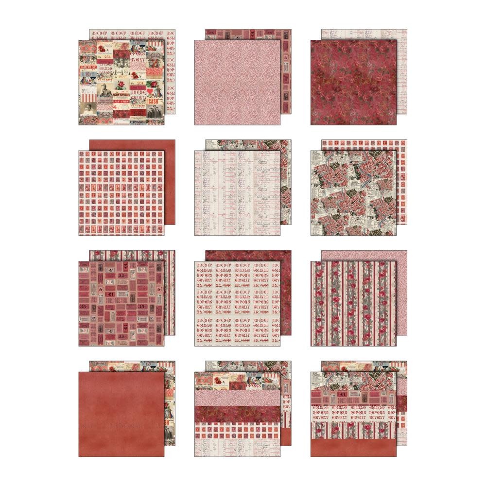 ADVANTUS TIM HOLTZ IDEA-OLOGY PALETTE COLLECTION RED 12x12 DOUBLE SIDED CARDSTOCK