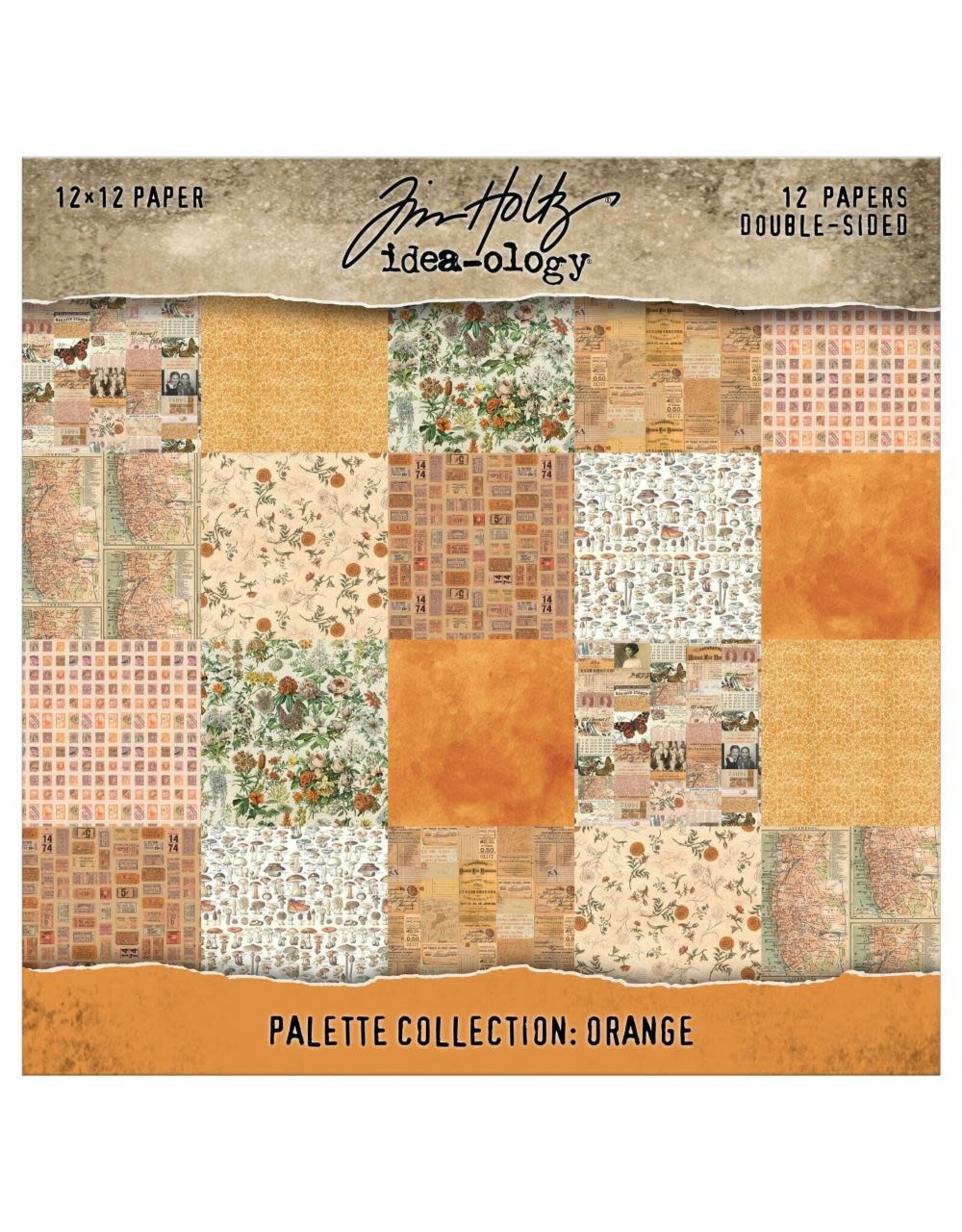 ADVANTUS TIM HOLTZ IDEA-OLOGY PALETTE COLLECTION ORANGE 12x12 DOUBLE SIDED CARDSTOCK