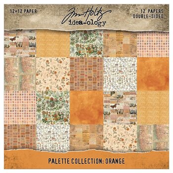 ADVANTUS TIM HOLTZ IDEA-OLOGY PALETTE COLLECTION ORANGE 12x12 DOUBLE SIDED CARDSTOCK
