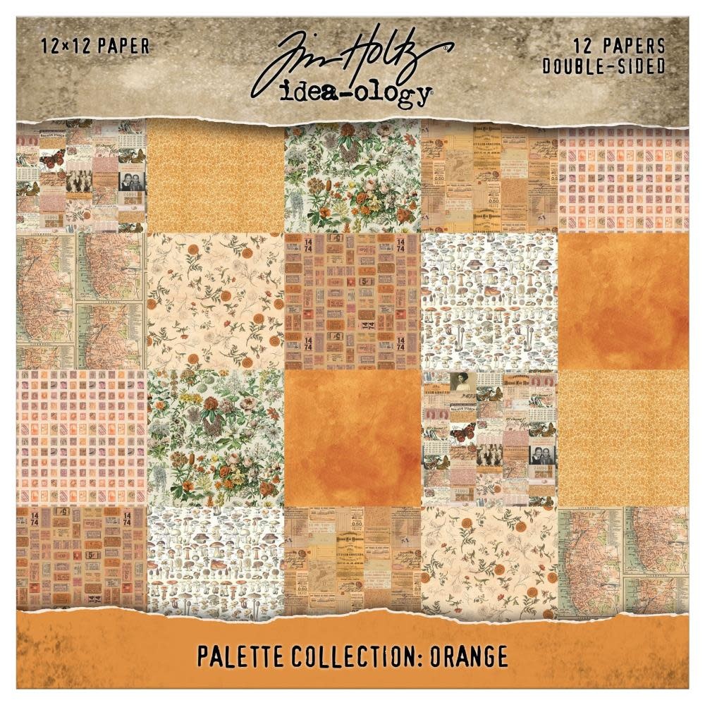 ADVANTUS TIM HOLTZ IDEA-OLOGY PALETTE COLLECTION ORANGE 12x12 DOUBLE SIDED CARDSTOCK