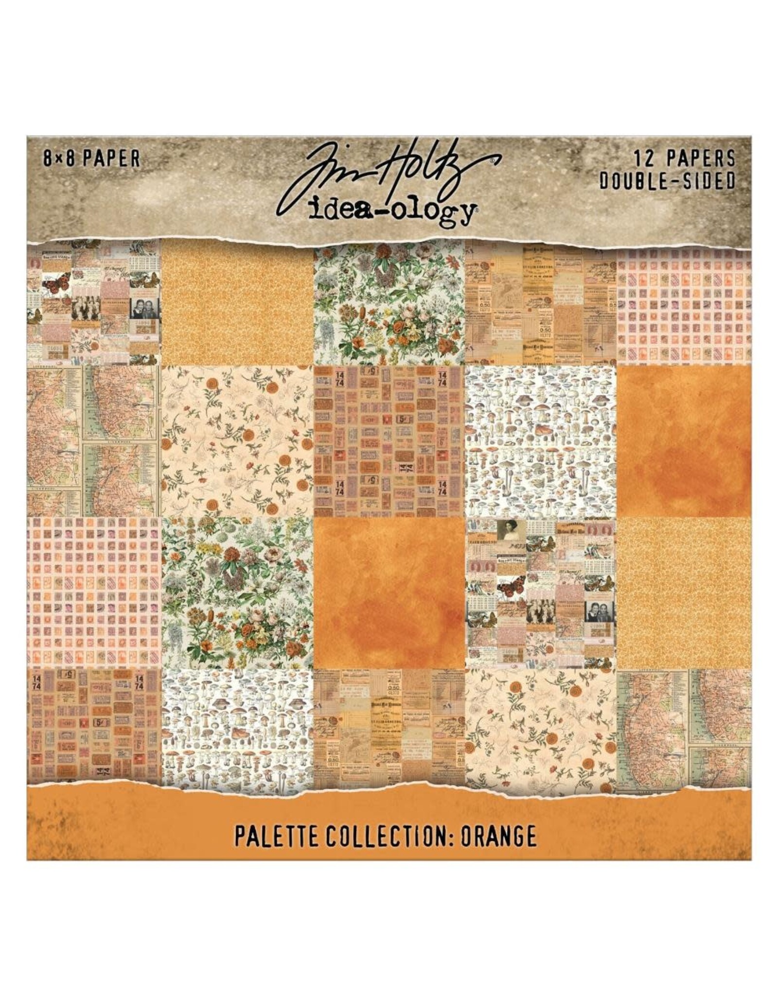 ADVANTUS TIM HOLTZ IDEA-OLOGY PALETTE COLLECTION ORANGE 8x8 DOUBLE SIDED CARDSTOCK