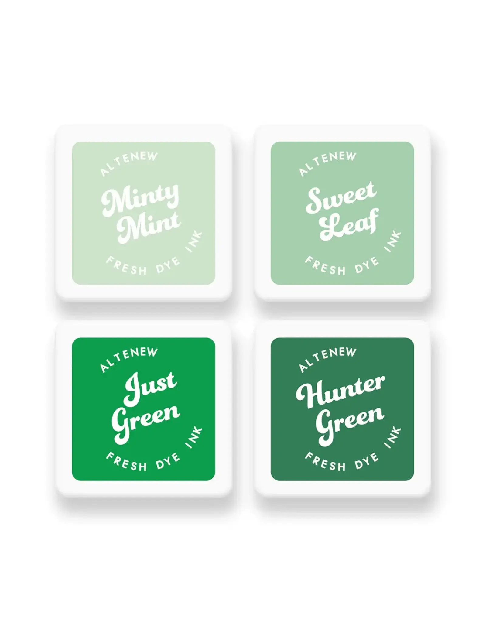ALTENEW ALTENEW GREEN MEADOWS FRESH DYE MINI INK CUBE SET 4/PK