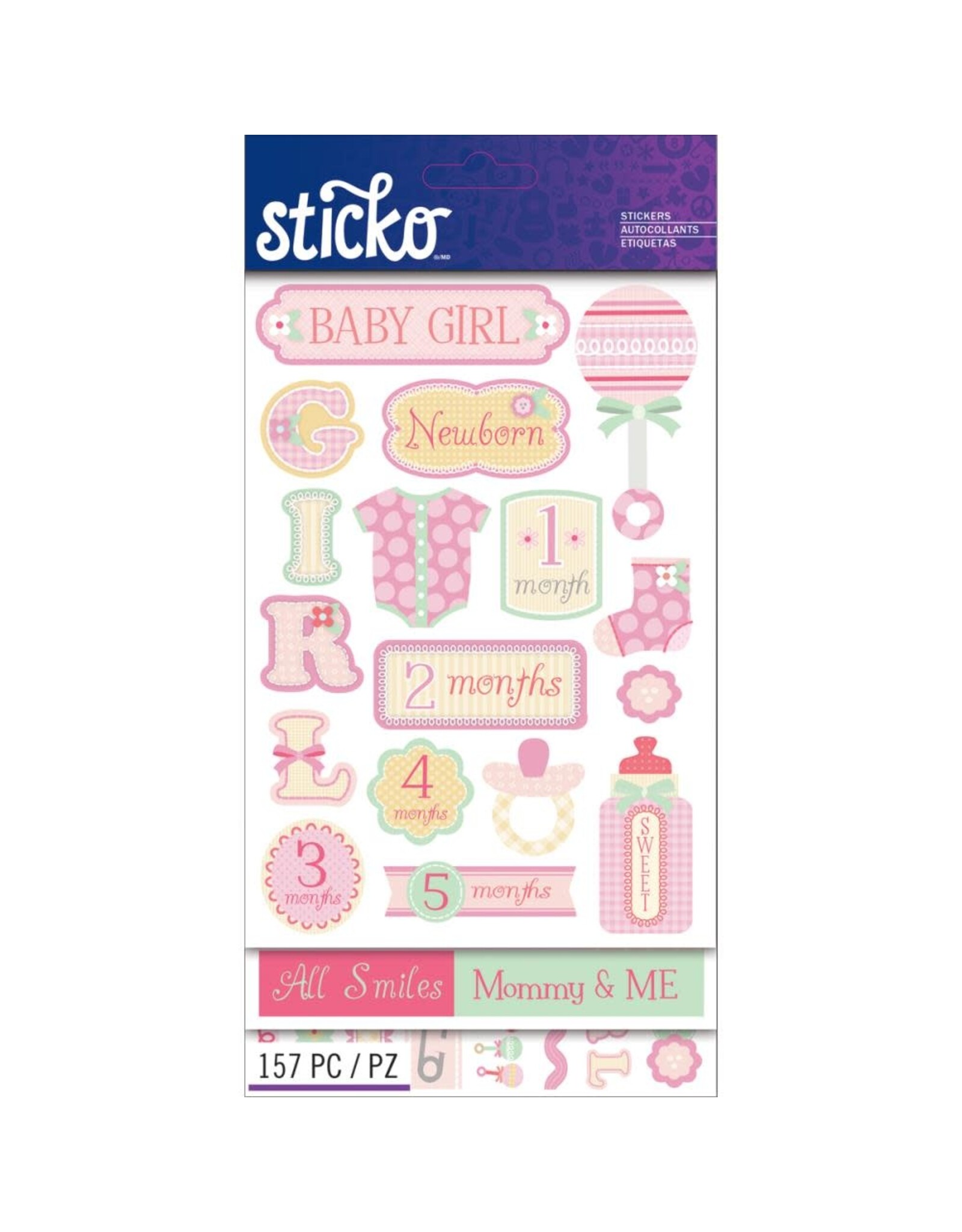 AMERICAN CRAFTS AMERICAN CRAFTS STICKO BABY GIRL  FLIP PACK