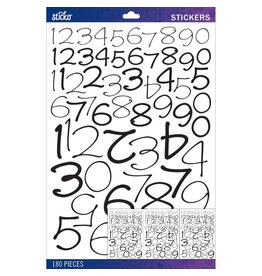 EK SUCCESS STICKO BLACK WENDY NUMBERS STICKERS VARIETY PACK