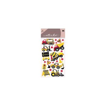 EK SUCCESS AMERICAN CRAFTS STICKO CONSTRUCTION ZONE DIMENSIONAL STICKERS