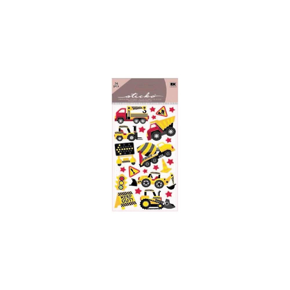 EK SUCCESS AMERICAN CRAFTS STICKO CONSTRUCTION ZONE DIMENSIONAL STICKERS
