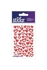 EK SUCCESS STICKO MINI RED HEARTS EPOXY STICKERS