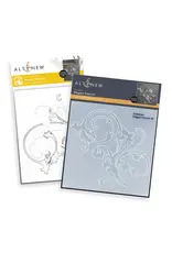ALTENEW ALTENEW ELEGANT FLOURISH 3D EMBOSSING FOLDER AND STENCIL SET BUNDLE