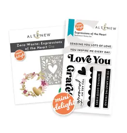 ALTENEW ALTENEW MINI DELIGHT: EXPRESSIONS OF THE HEART CLEAR STAMP & DIE SET