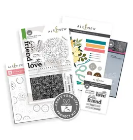 ALTENEW ALTENEW CRAFT YOUR LIFE PROJECT KIT: STITCHED WITH LOVE ADD-ON CLEAR STAMP, STENCIL SET, 3D EMBOSSING FOLDER AND DIE SET BUNDLE